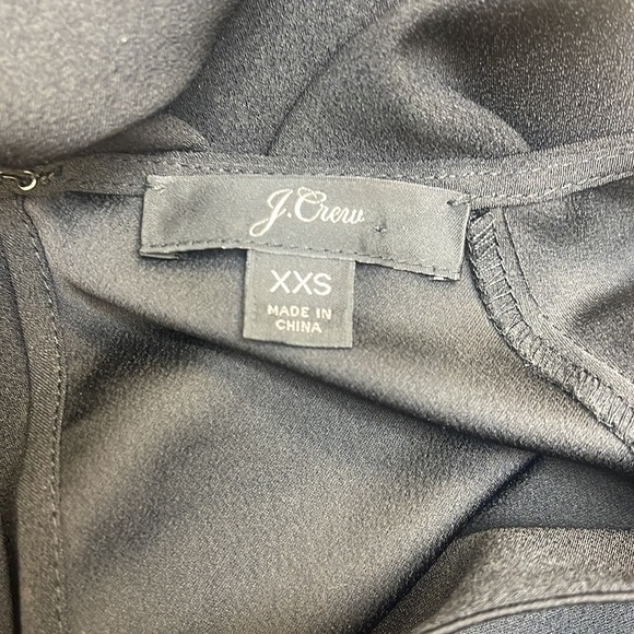 J.Crew Womens Black V-neck Satin Backed Crepe Keyhole Blouse - Picture 3 of 3